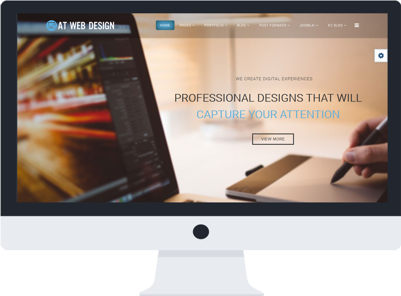 At Web Design Joomla Template Picture - Graphic Designer (1000x750), Png Download