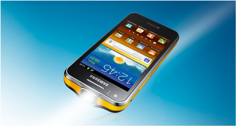 Samsung Galaxy Beam - Samsung Smartphone With Projector (980x566), Png Download