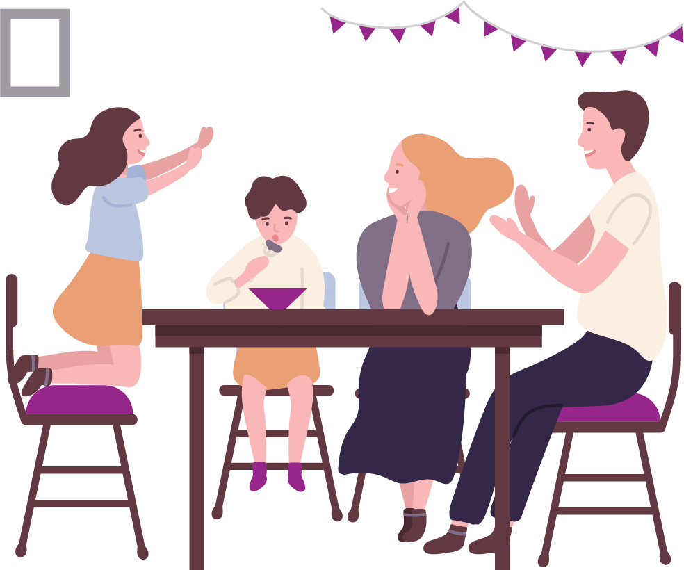 Mcxtra - Family Spending Time Together Cartoon (984x820), Png Download