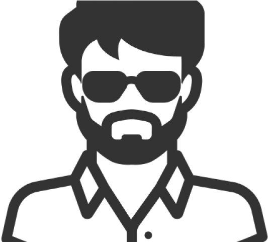 Beard Clipart Cool Shades - Avatar Black And White Man (640x480), Png Download