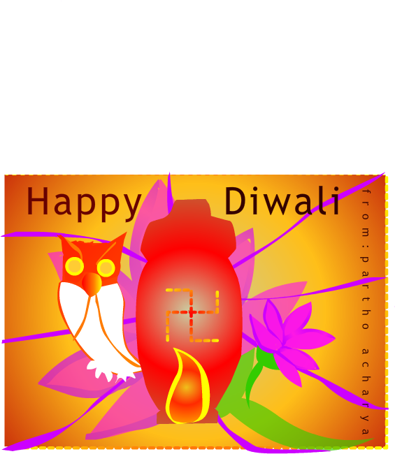 Happy Diwali Clipart - Graphic Design (564x656), Png Download