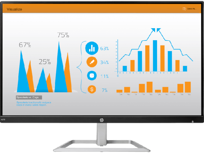 Hp N270 27 Inch Monitor (700x525), Png Download