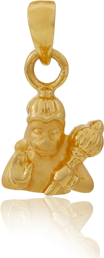 Divine Gold Hanuman Pendant - Pendant (1000x1000), Png Download