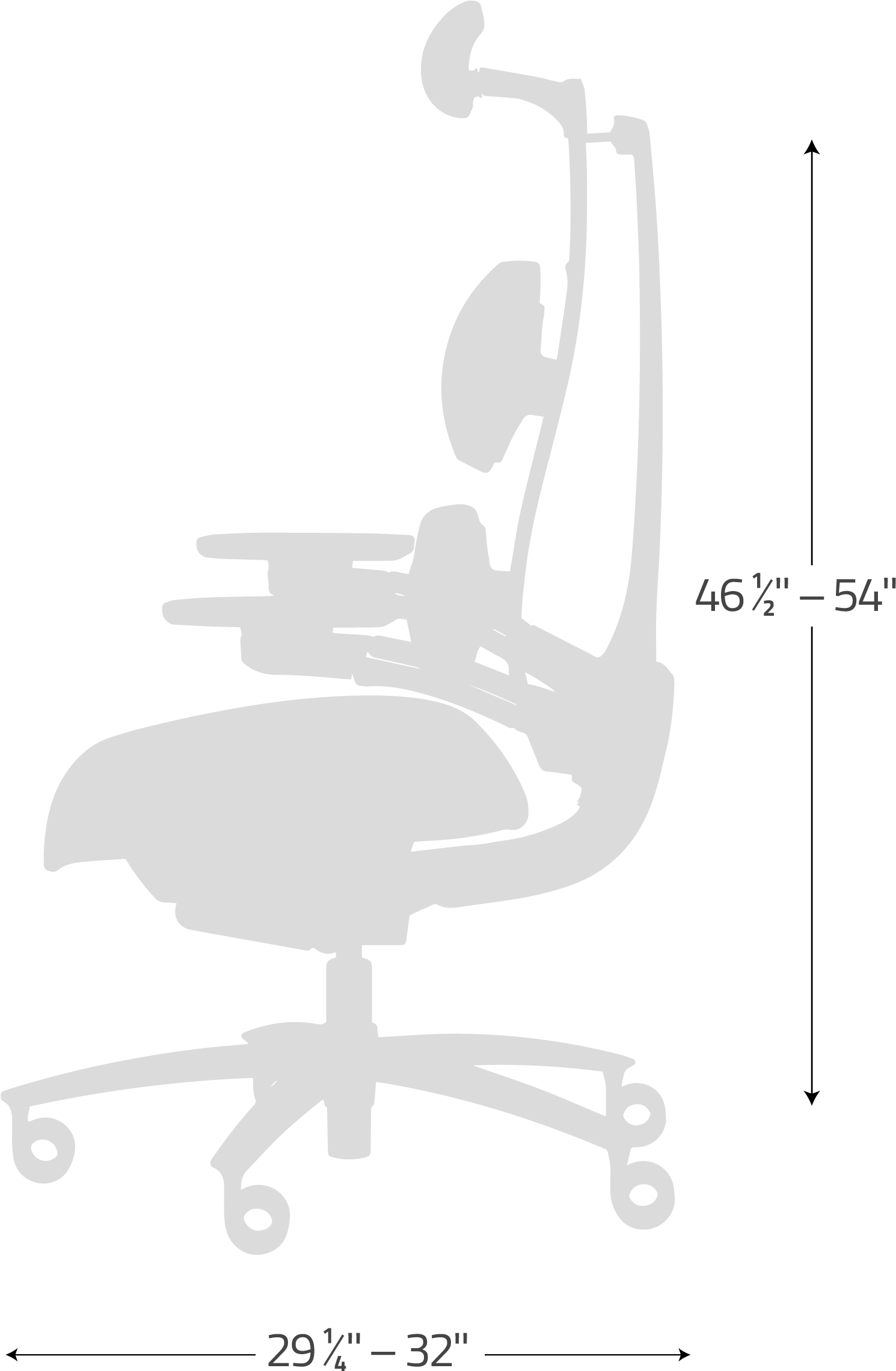 Height - Office Chair (1500x2291), Png Download