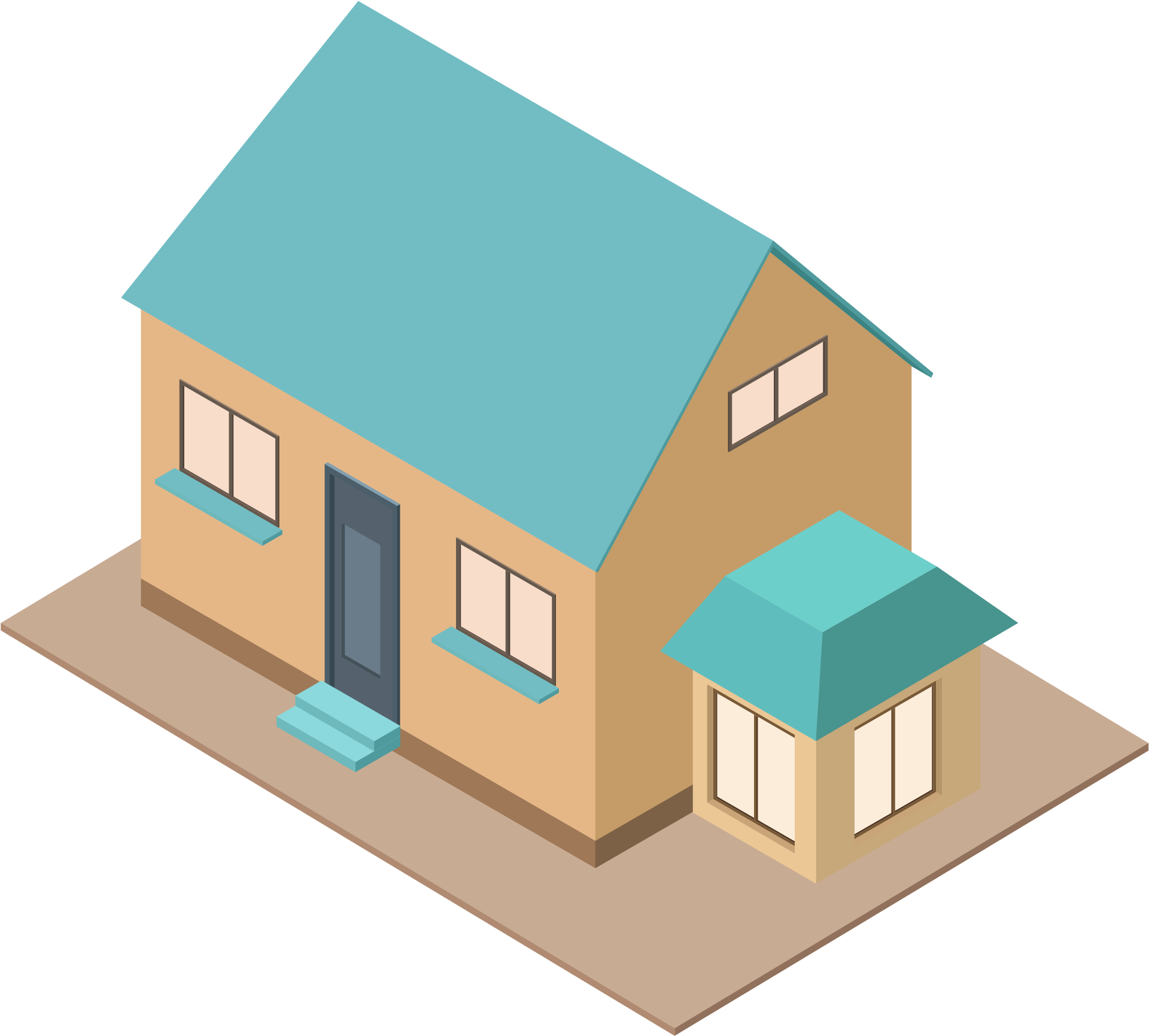 5d City Life Dimensional Png And Vector Image - House (2501x2501), Png Download