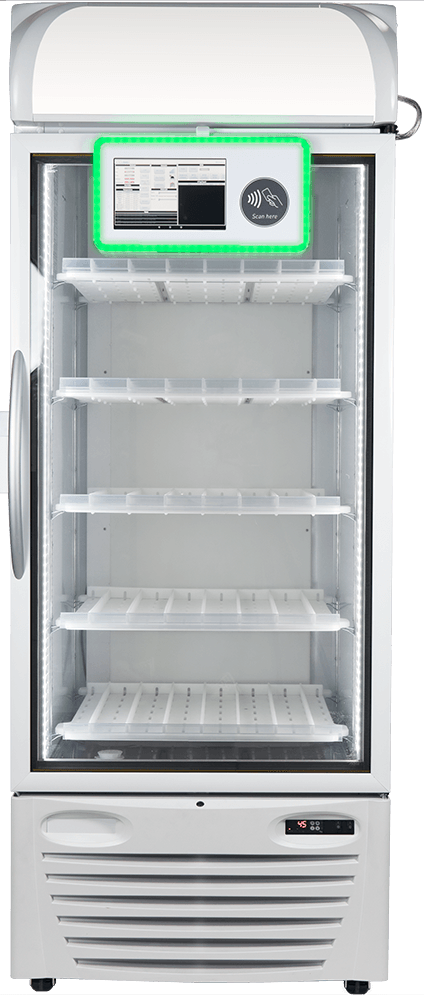 Refrigerators - Rfid Fridge (424x995), Png Download