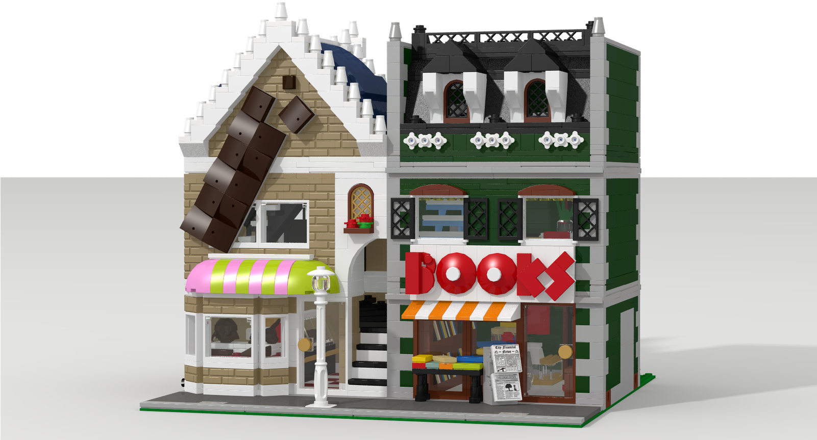 Lego Book Store (1600x900), Png Download