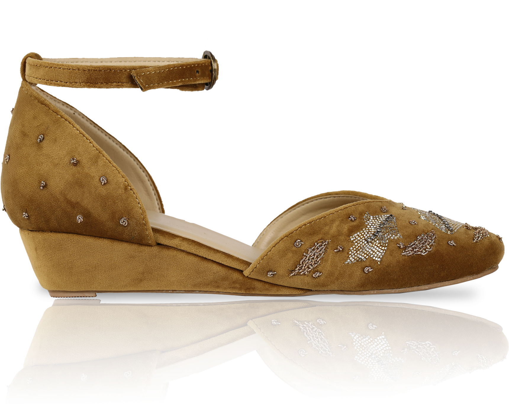 Midnight Petals Gold - Sandal (2048x1365), Png Download