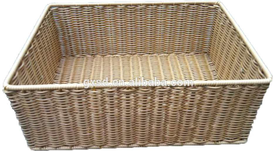 Eco-friendly Pe Rattan Woven Basket For Supermarket - Wicker (960x718), Png Download