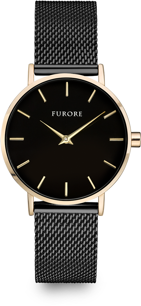 Furore Fu 6005 Dazzling Nature Ladies Watch - Daniel Wellington Rose Gold Black (1200x1200), Png Download