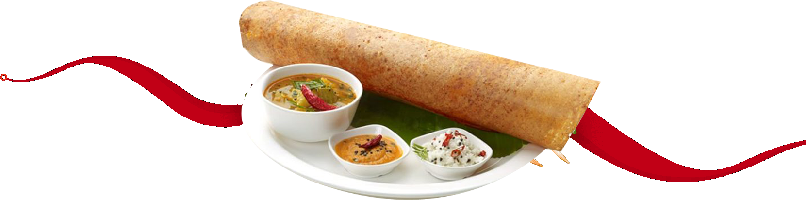 Indian Food - Dosa (1660x428), Png Download