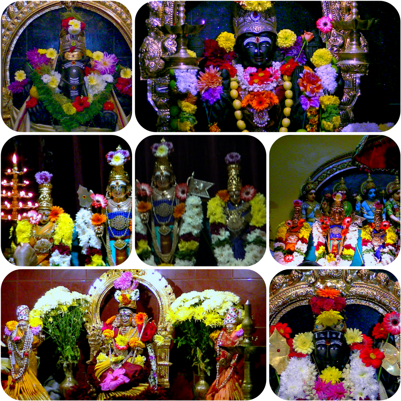 Karthigai Festival @ Sri Raja Rajeswari Amman Temple, - Floral Design (1600x1600), Png Download