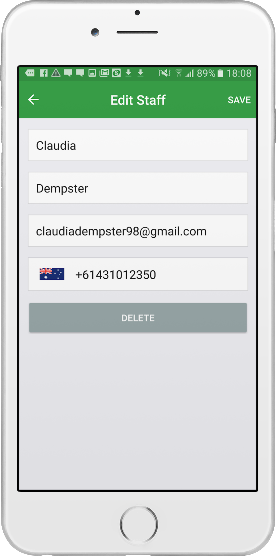 To Delete The Employee, Click The "delete" Button Within - Iphone (3300x2475), Png Download