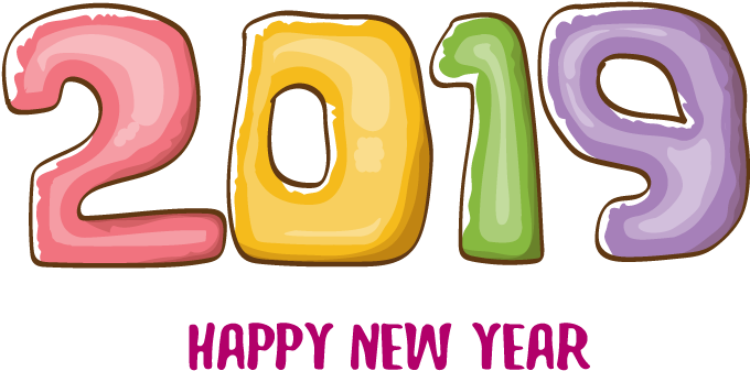 2019 Happy New Year 1 Vector - Graphic Design (800x520), Png Download