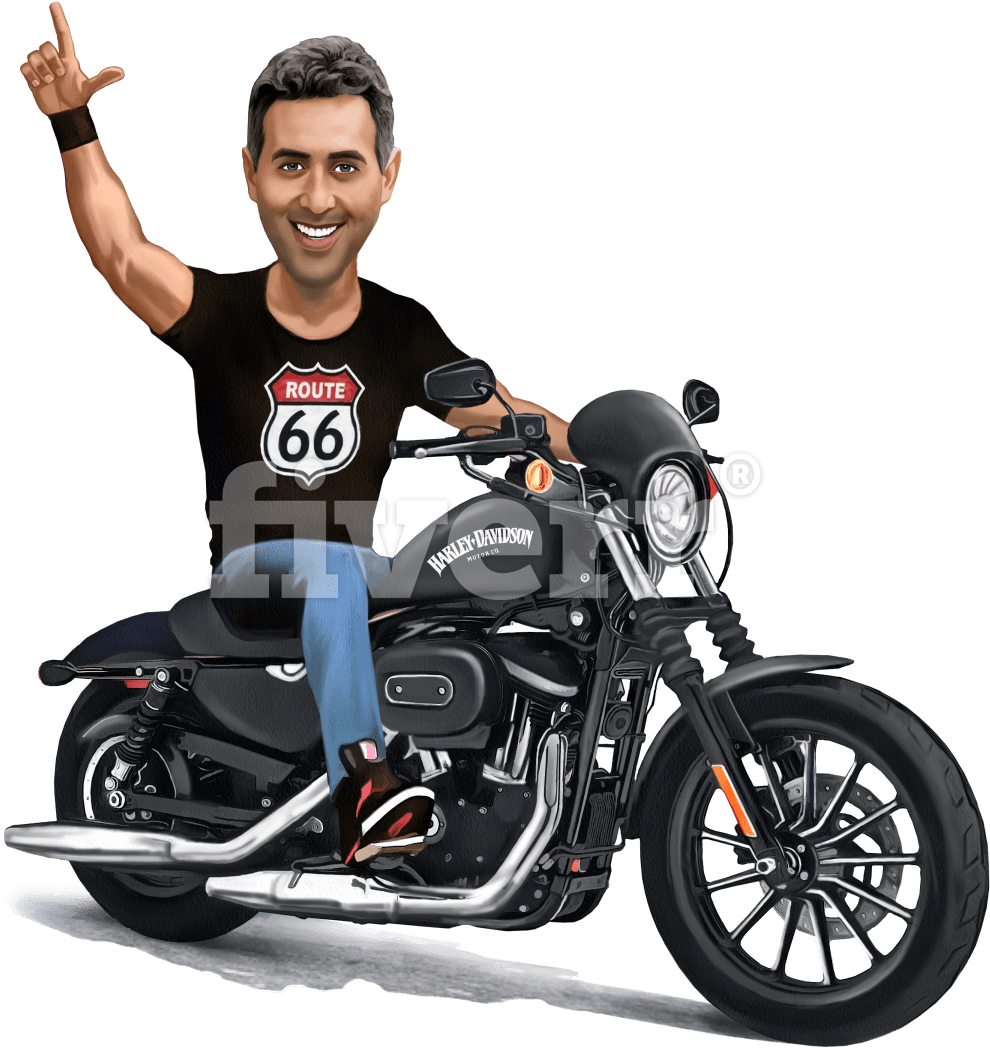 Do Couples Caricature Full Body Caricature Custom Cartoon - Iron 883 Super Low (1200x1200), Png Download