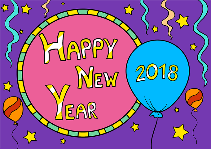 How To Draw Happy New Year (680x678), Png Download
