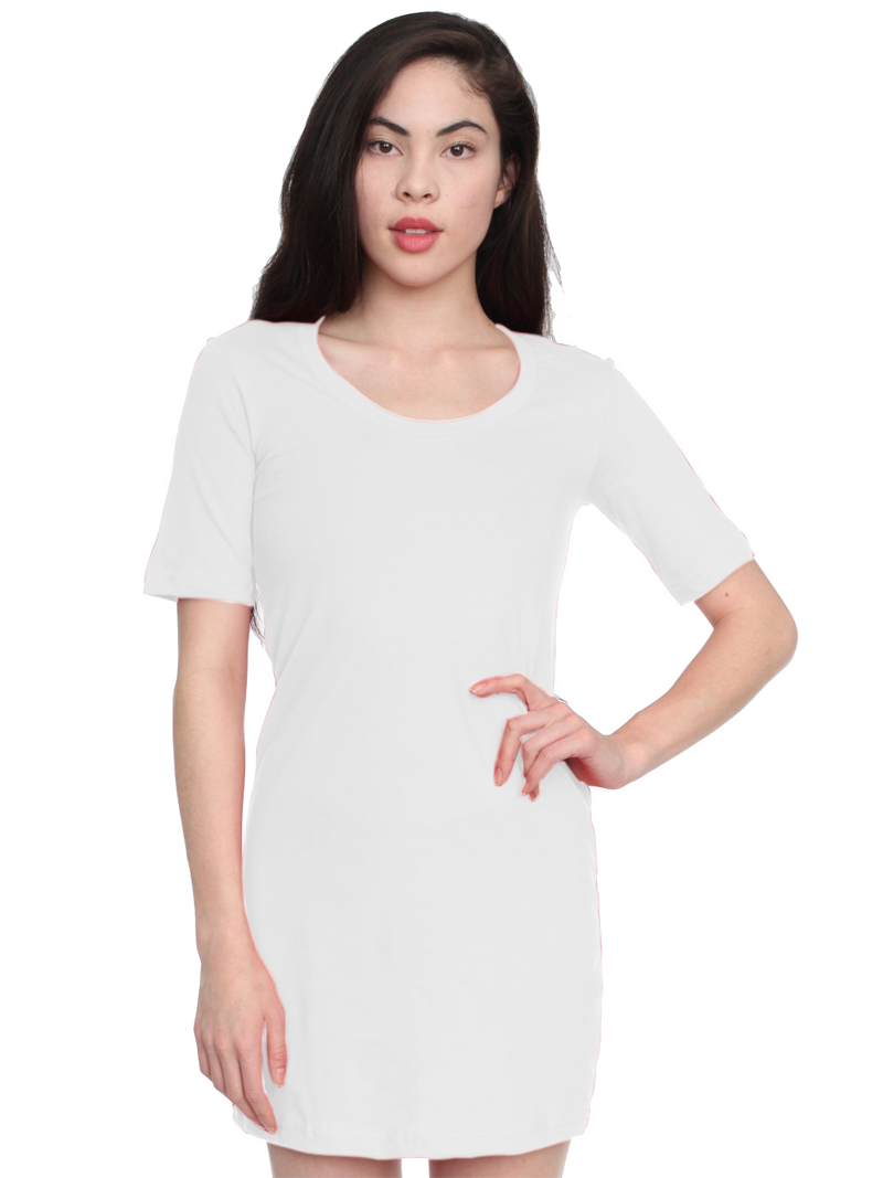 American Apparel Ladies Short Sleeve T-shirt Dress - Little Black Dress (800x1067), Png Download