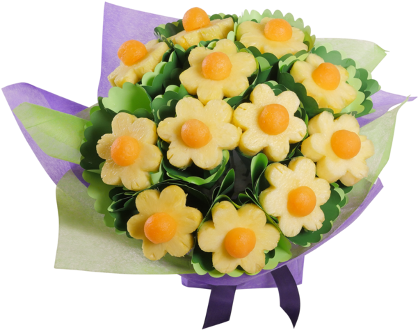 Pineapple Flower Bouquet Pineapple Flower Bouquet - Bouquet (600x600), Png Download