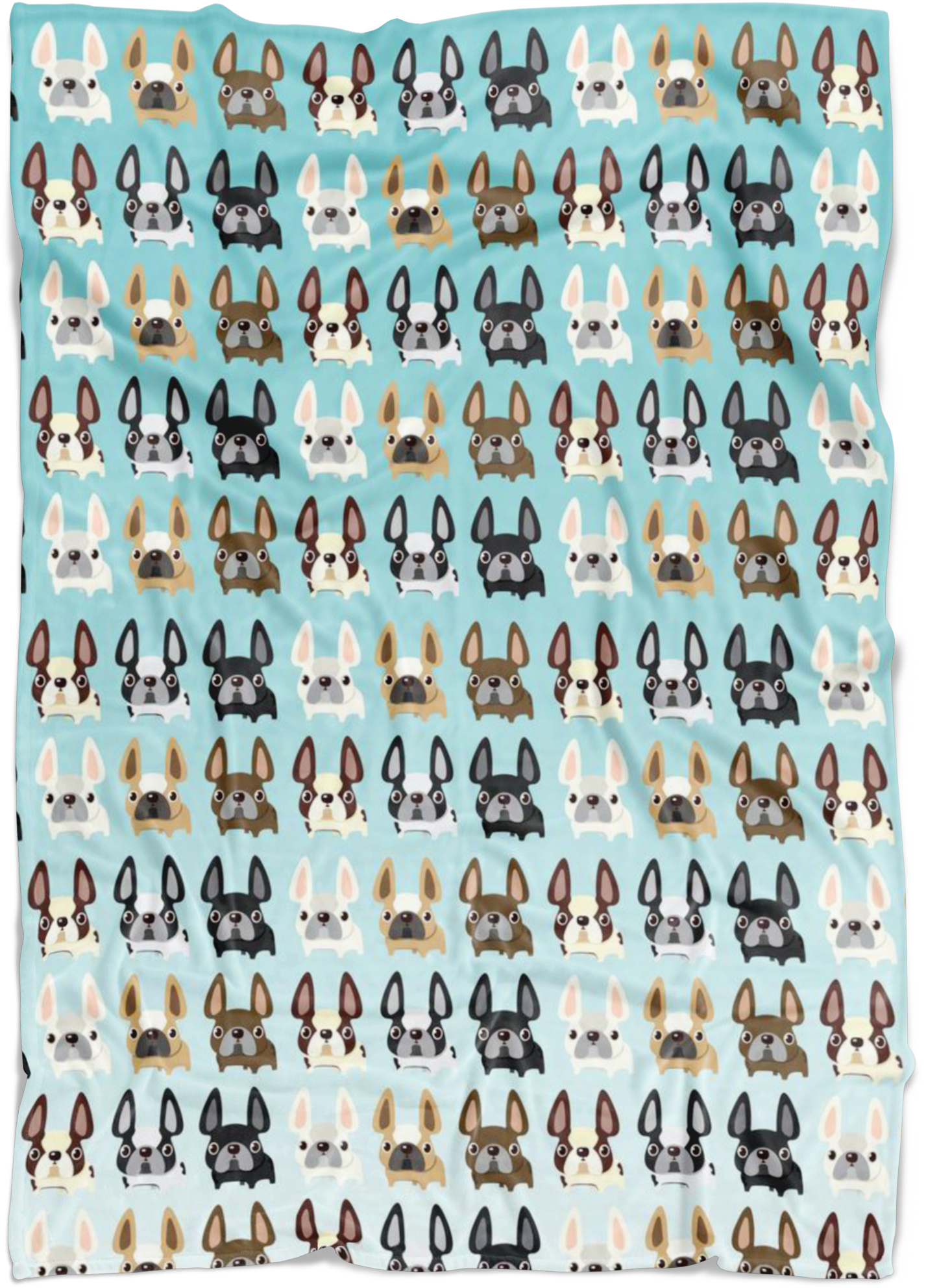Frenchies Overload Fleece Blanket - Monkey (2000x2000), Png Download
