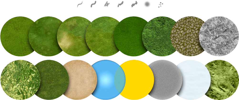 Brushes And Textures - Circle (1061x457), Png Download
