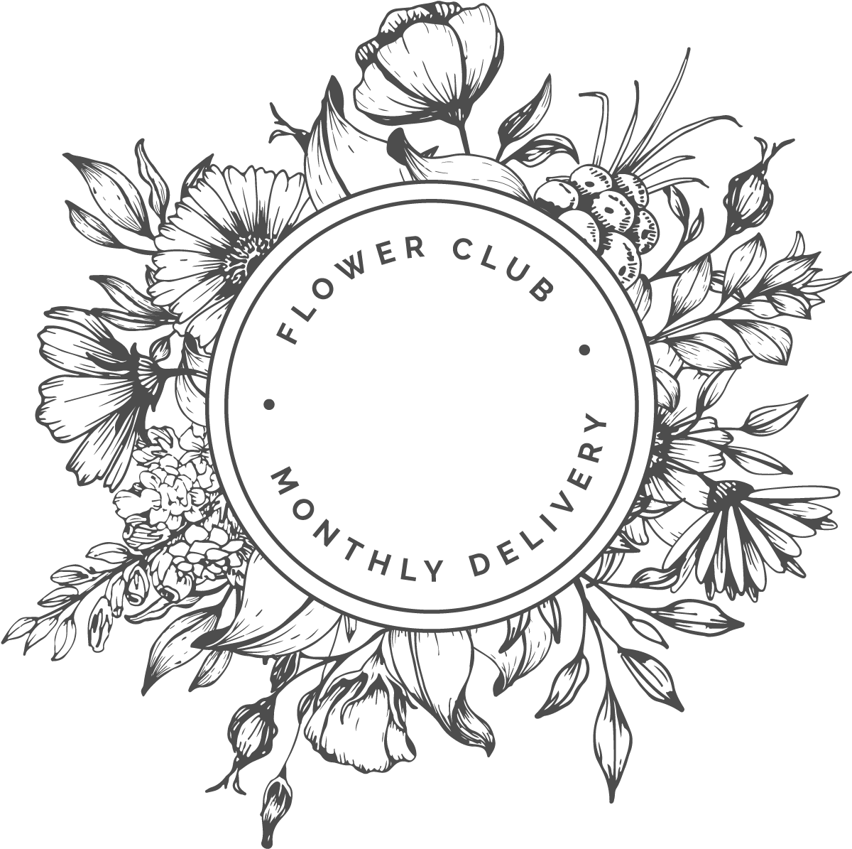 Monthly Bouquet Deliveries In Kelowna - Flower Wedding Frame Vector (1228x1222), Png Download