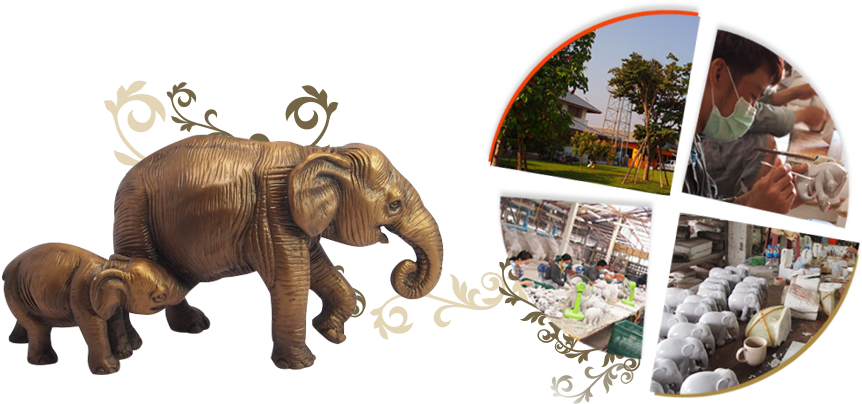 Chiangmai Resin,resin Chiangmai,manufacturer Of Polyresin - Indian Elephant (926x440), Png Download