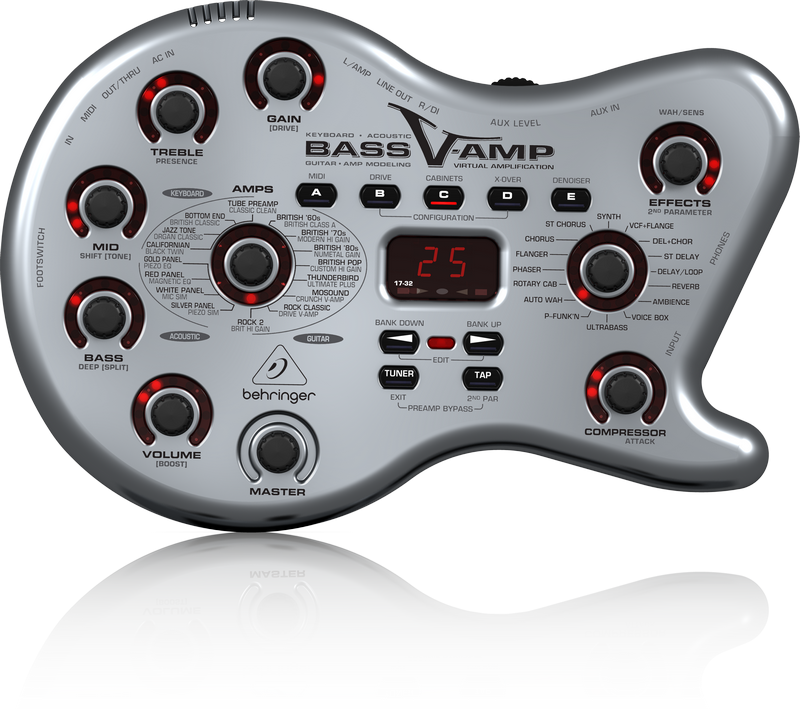 Bass V Amp Multi Effects For All - Behringer Bass V Amp Price (800x709), Png Download