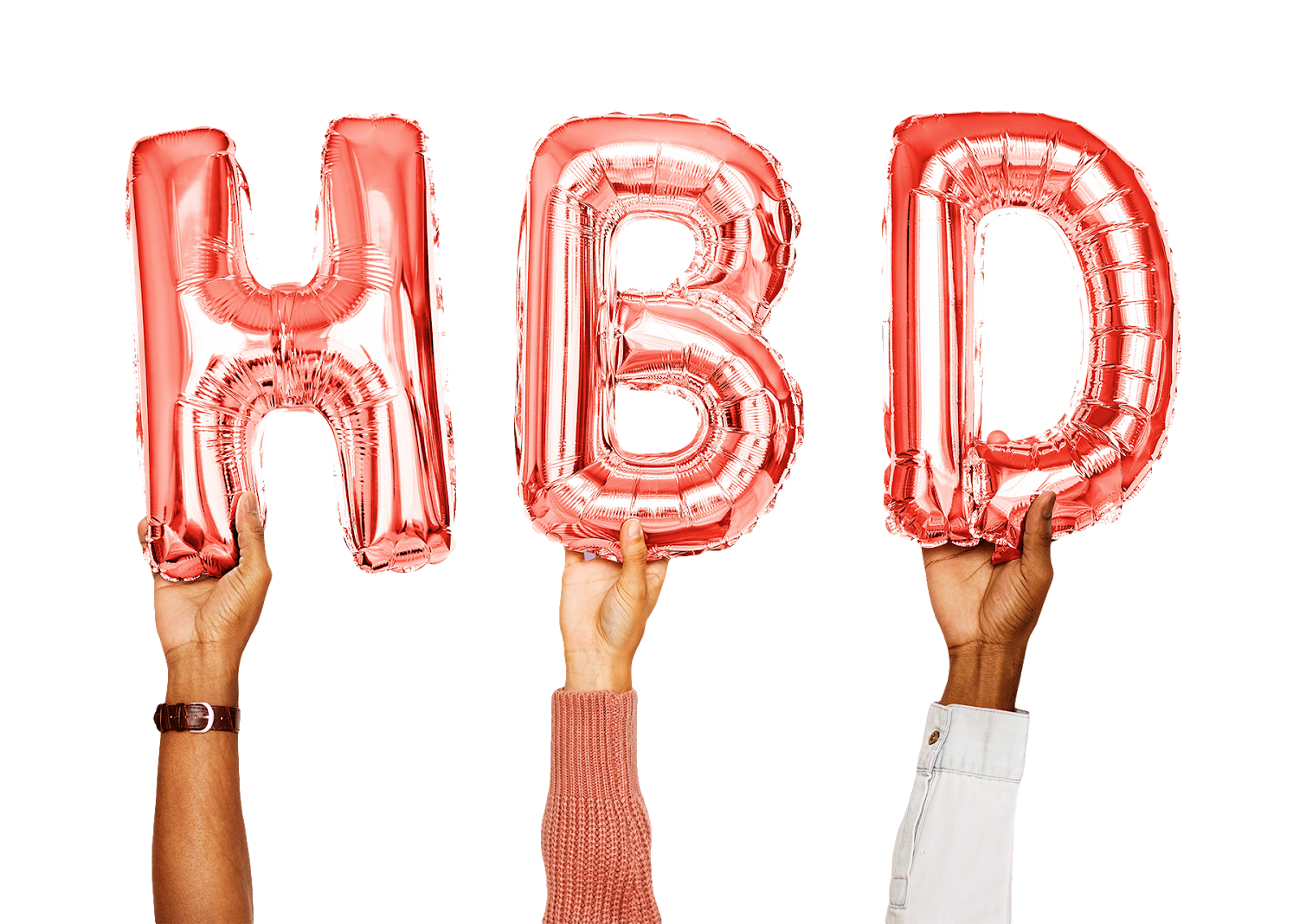 Happy Birthday Text Png, Birthday Text Png, Pngs, Png, - Hbd Globos (1600x1067), Png Download