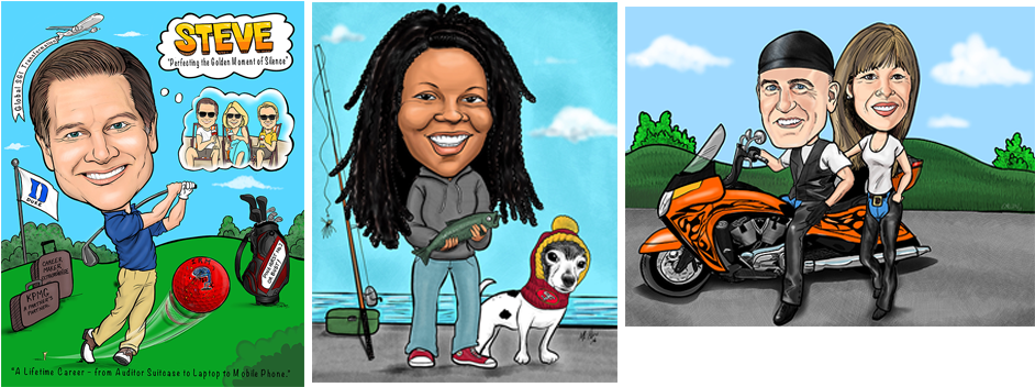 Event Caricatures - Cartoon (960x354), Png Download