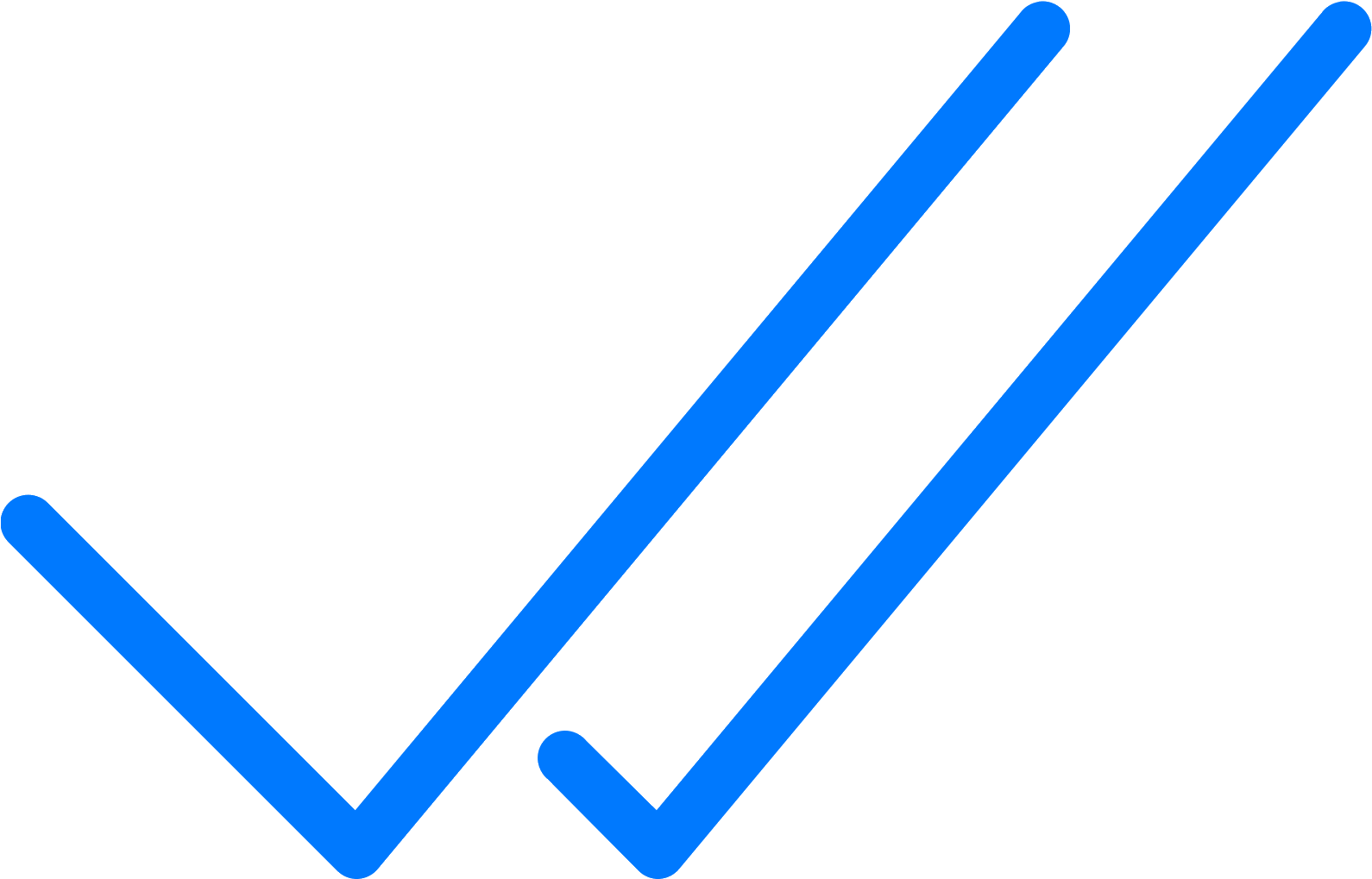 Tick Mark Png Icon For Kids - Whatsapp Double Tick Png (1590x1019), Png Download