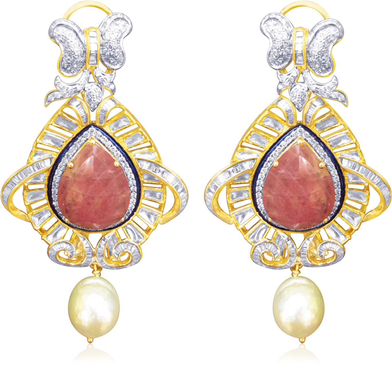 18kt - Earrings (1446x1446), Png Download