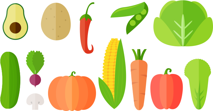 Vegetables Vector Illustrations &ndash Free Download - Vegetable (1200x628), Png Download