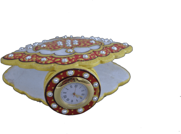 Tg-marble Shell Shape Watch Desk Watch - Circle (700x467), Png Download