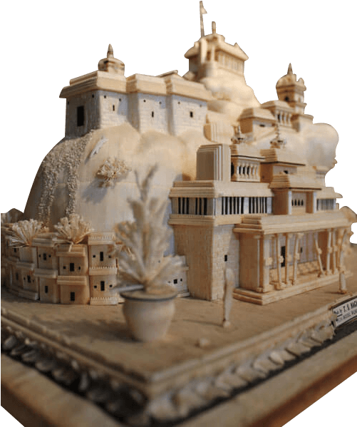 19th Century Model Of A Indian Temple - Scale Model (500x750), Png Download
