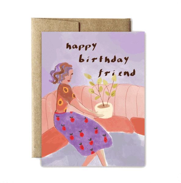 Friend Birthday - Christmas Card (600x600), Png Download