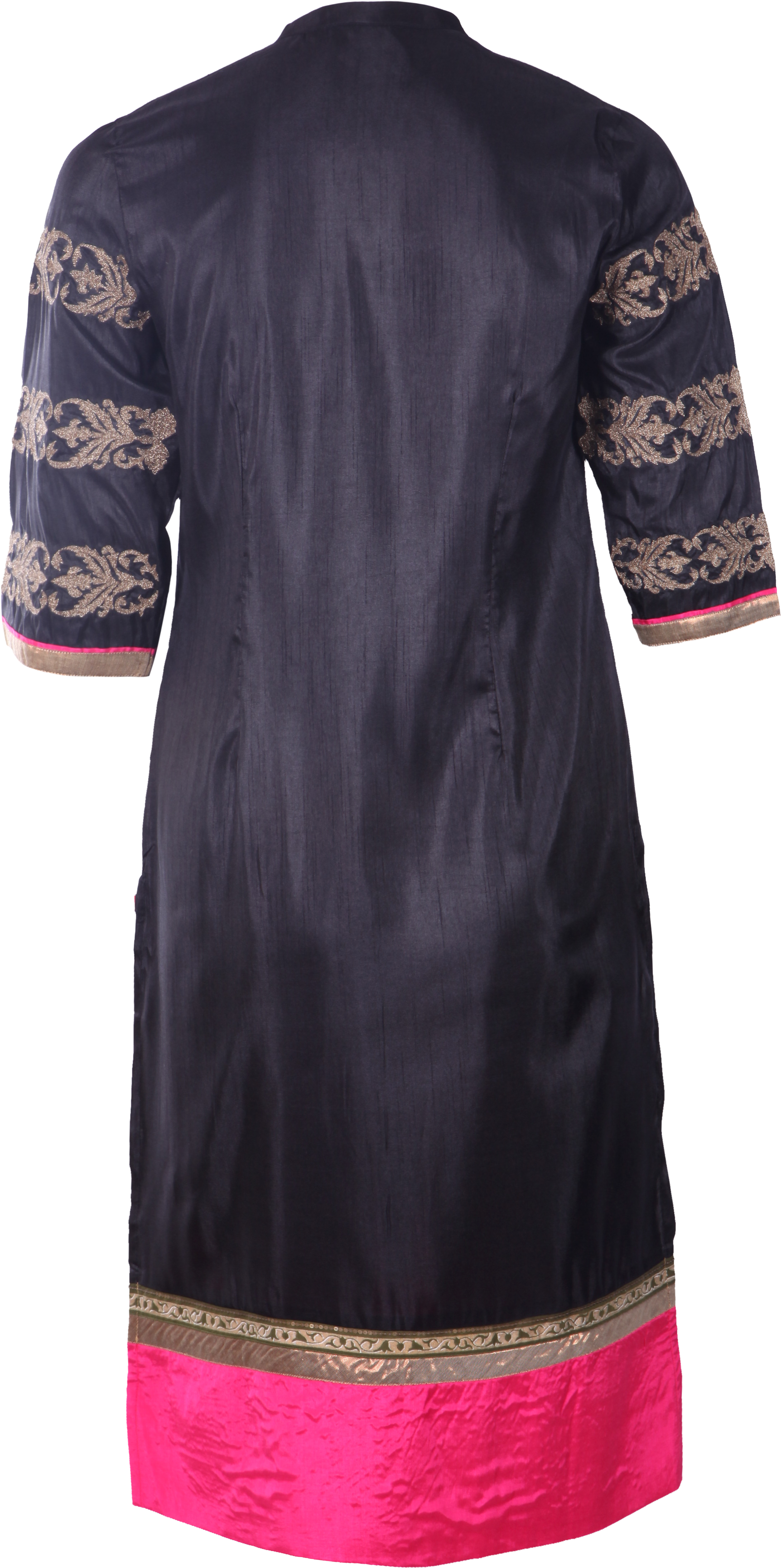 W Black Coloured 100% Man Made Fiber Kurta - Day Dress (3744x5616), Png Download