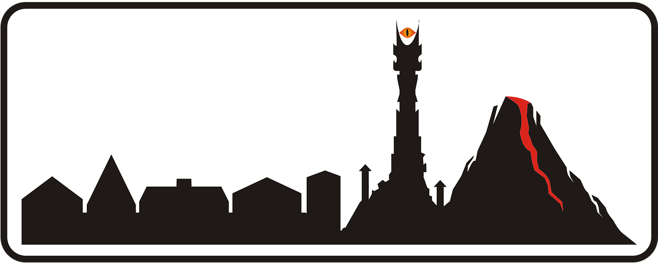 Sign,road,road Sign,building Area,no - Eye Of Sauron Silhouette (1280x640), Png Download