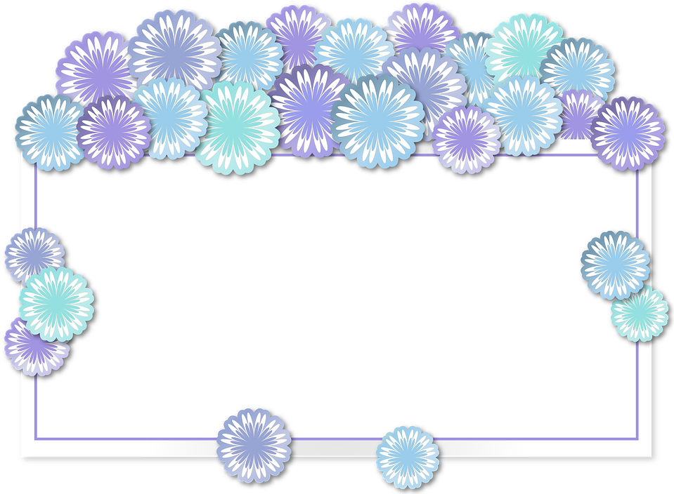 Frame, Border, Holder, Shape, Rectangle, Flower, Daisy - Bingkai Bunga Persegi Panjang (960x716), Png Download