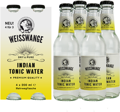 Indian Tonic Water, Dry And Pure, - Glass Bottle (750x525), Png Download