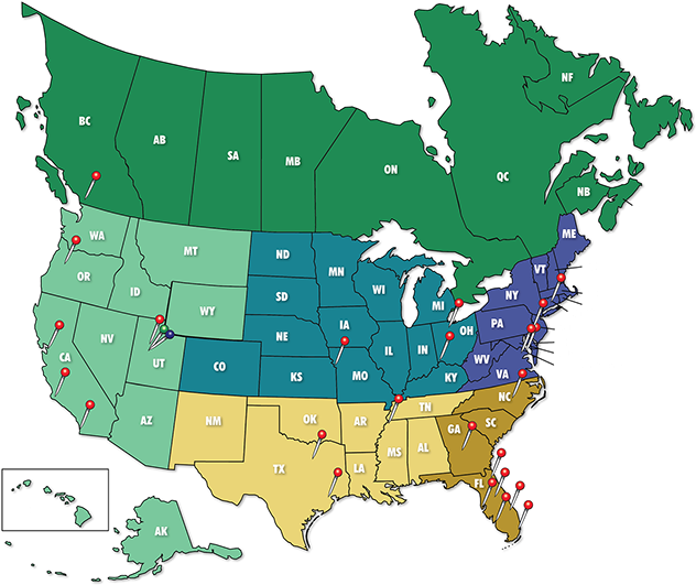 Grabber Introduces Vector Point Screws - America Canada Border Map (647x538), Png Download