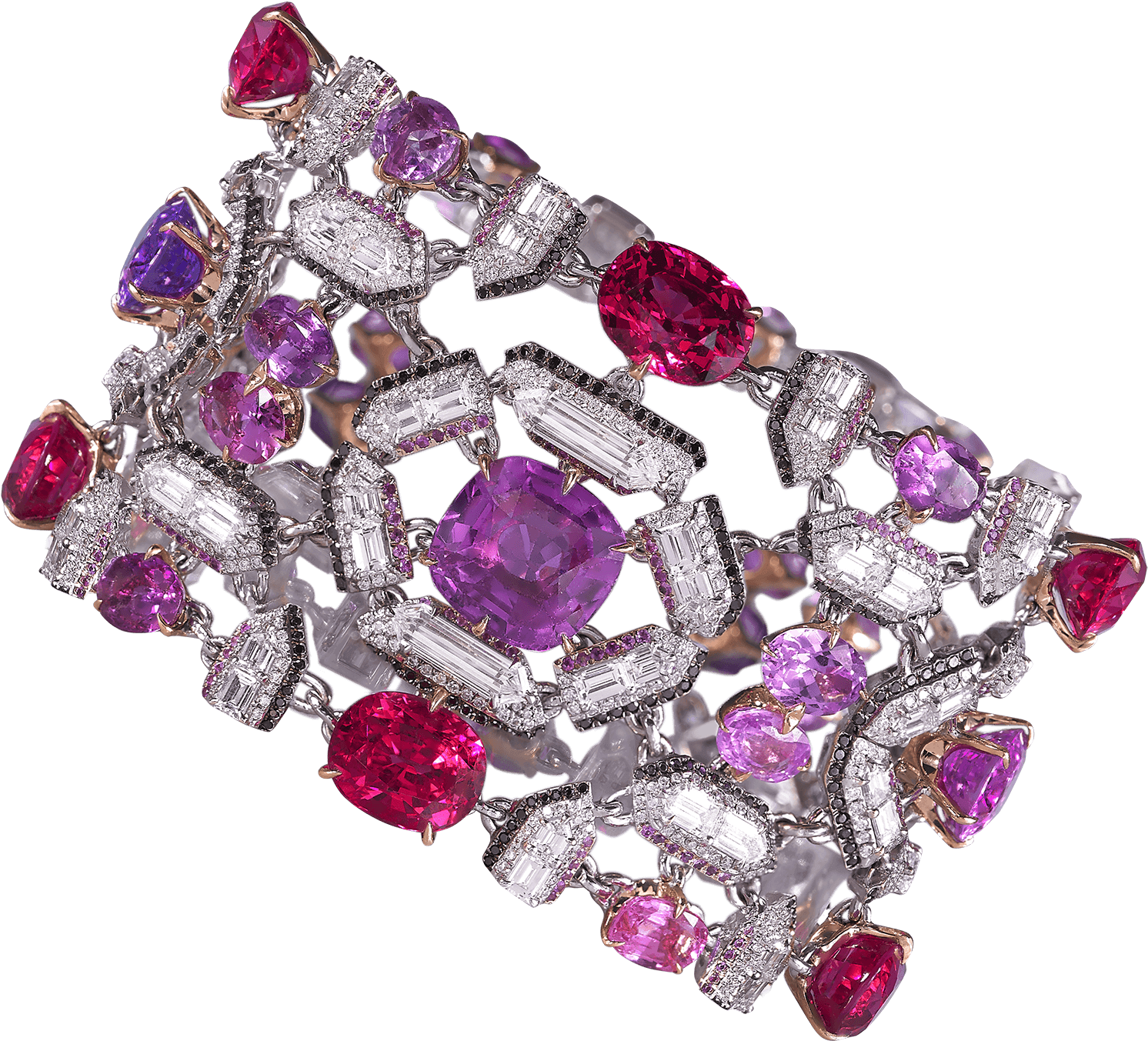 Moussaieff High Jewellery Bracelet Featuring Spinels - Amethyst (1680x1680), Png Download