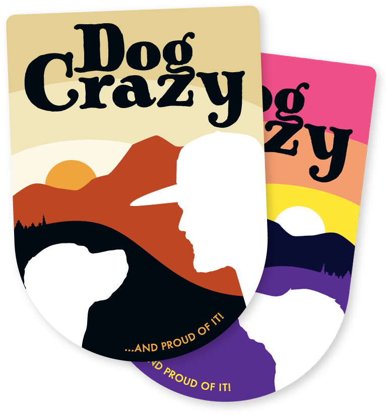 Mans Best Friend Dog Crazy Stickers By Mike Hosier - Poster (800x855), Png Download