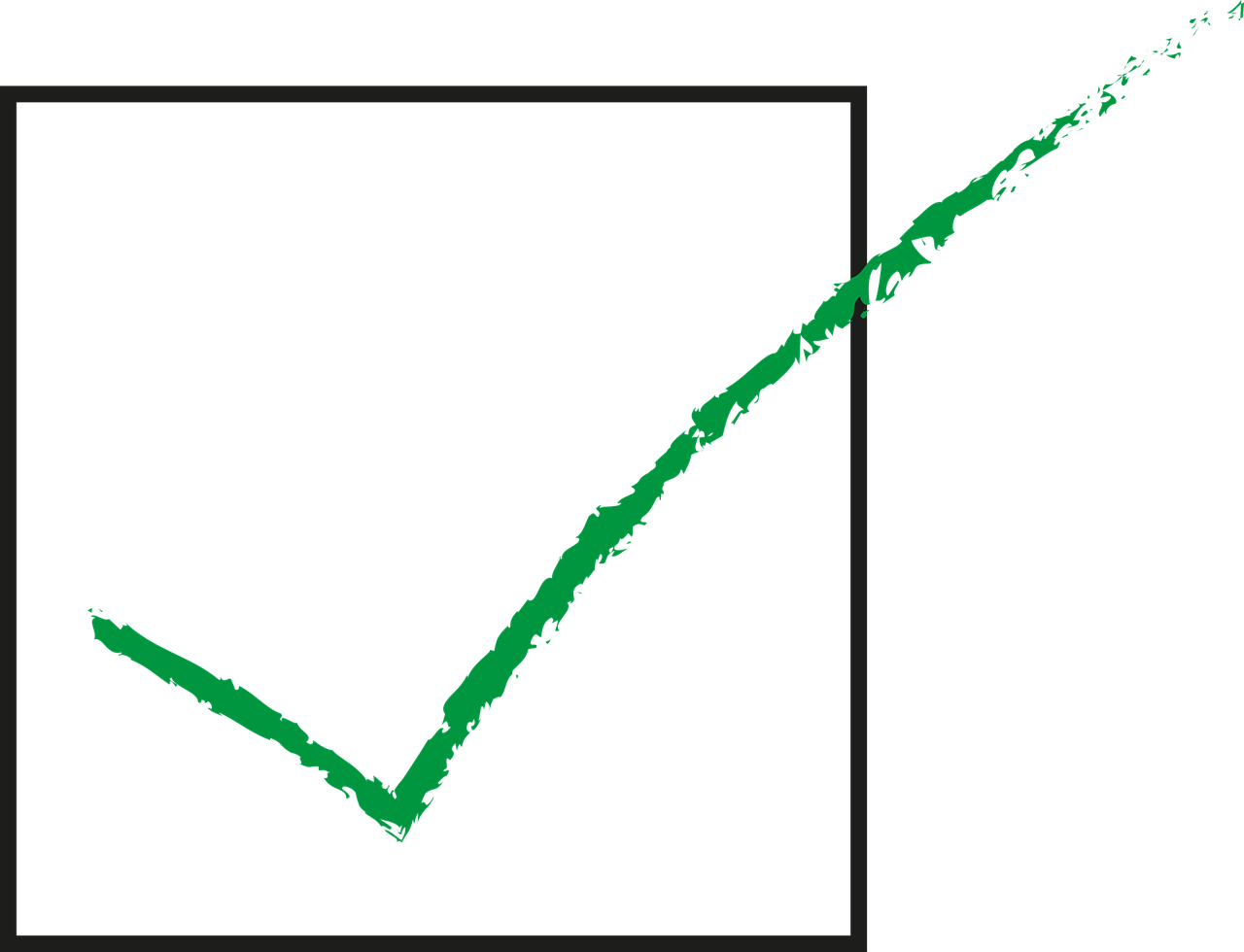 Check Mark Right Rectangle Png Image - Frame (1280x980), Png Download