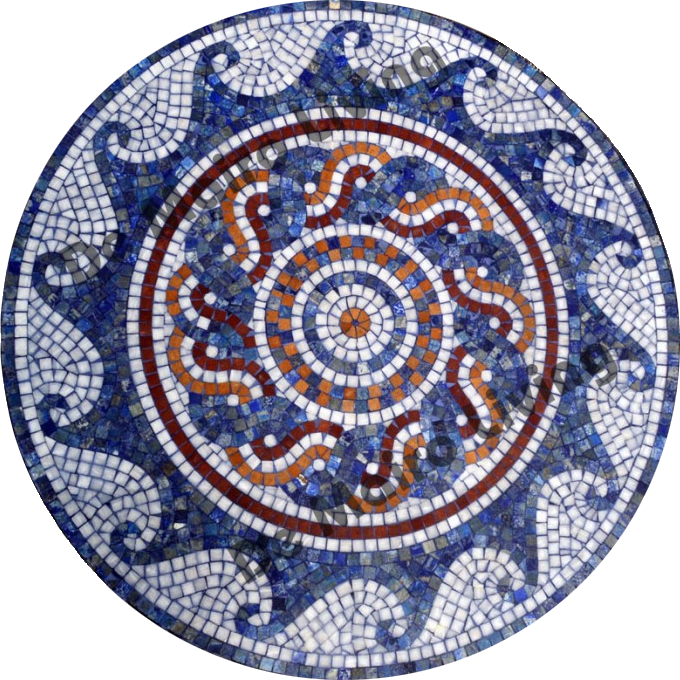 Lapis Lazuli Mosaic Art - Islamic Designs And Patterns (680x680), Png Download