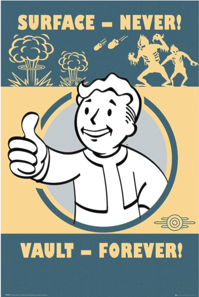 Vault Forever Poster - Fallout Posters (600x600), Png Download