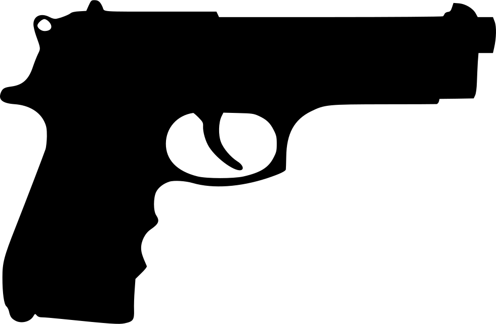 Game Terrorist Png Icon Free Download Onlinewebfonts - Black Gun Cartoon (980x640), Png Download