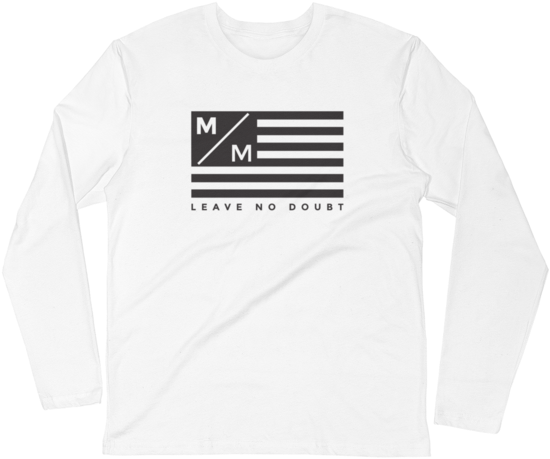 M/m Leave No Doubt Flag Long Sleeve Fitted Crew - Long-sleeved T-shirt (600x600), Png Download