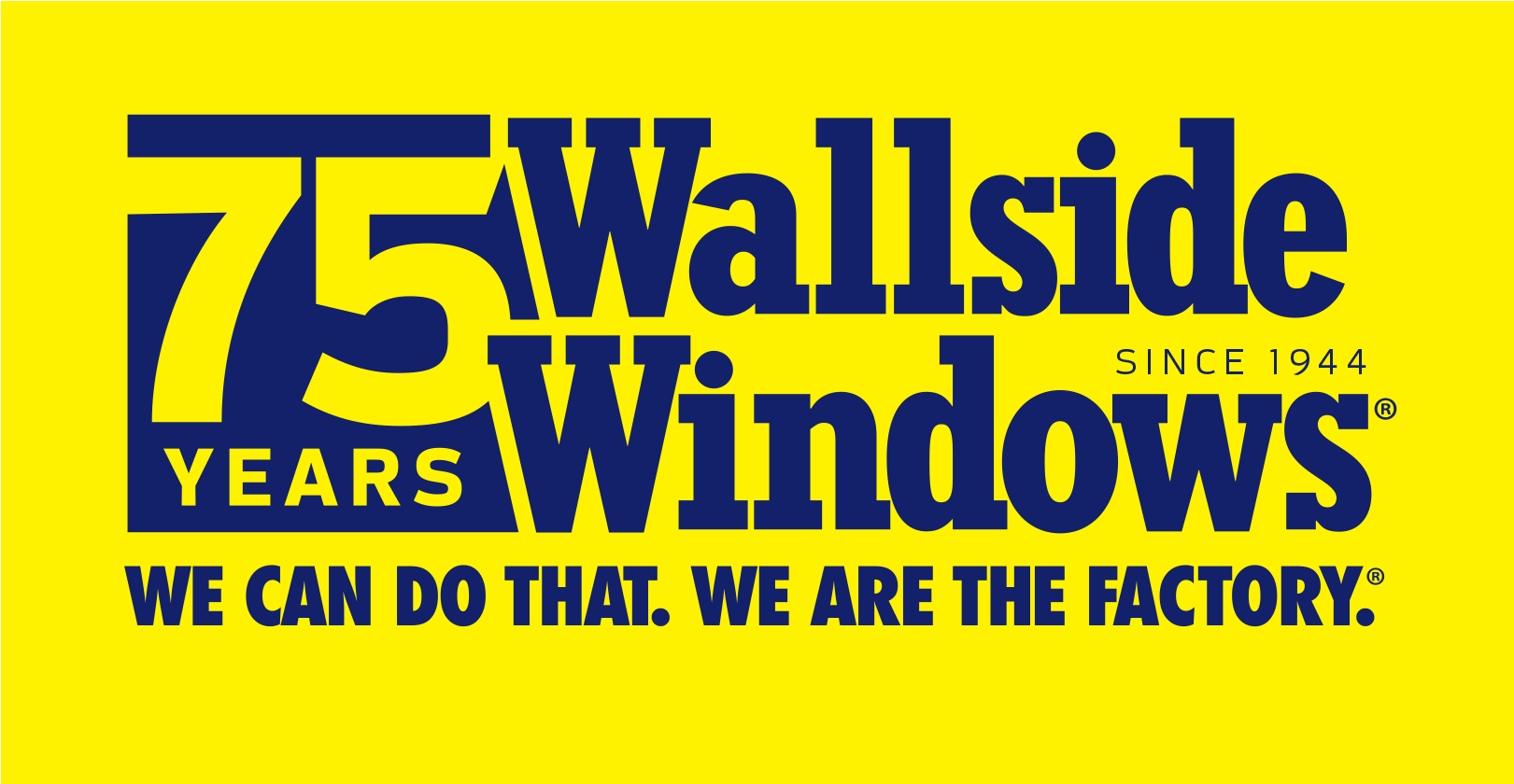 Wallside Windows 75th Anniversary Logo - Wallside Windows (1920x1080), Png Download