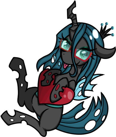 Doubt, Glasses, Queen Chrysalis, Safe, Solo - Illustration (556x556), Png Download