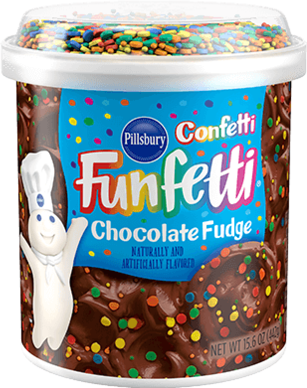 Pillsbury Chocolate Fudge Funfetti Frosting - Pillsbury Funfetti Chocolate Fudge Frosting (800x800), Png Download